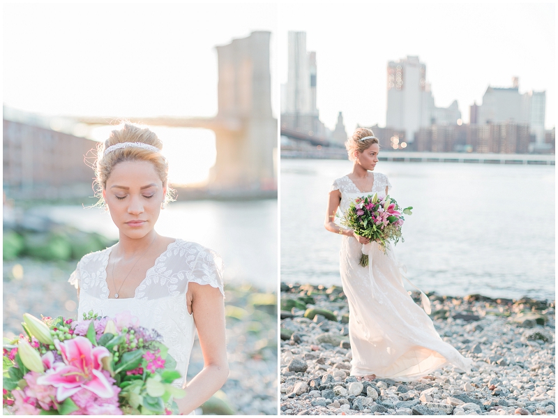 Dumbo NYC wedding photography bridal session