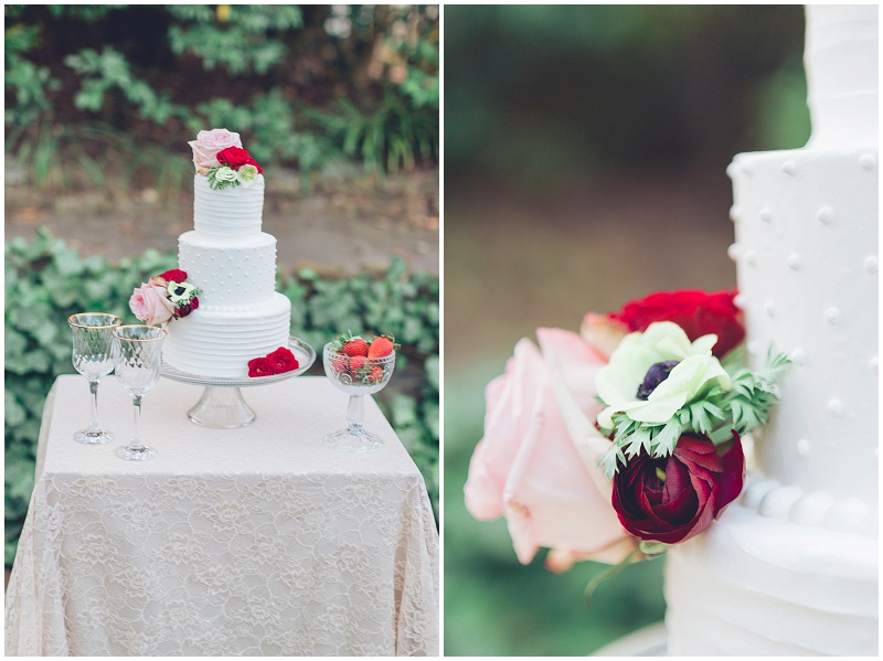 Chandor Gardens Spring Wedding Cake by HoneyLove Cakery