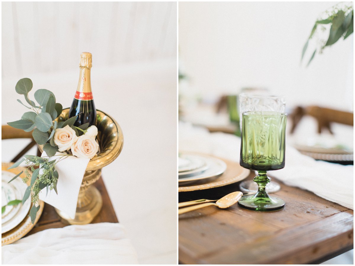 Green and white ethereal wedding