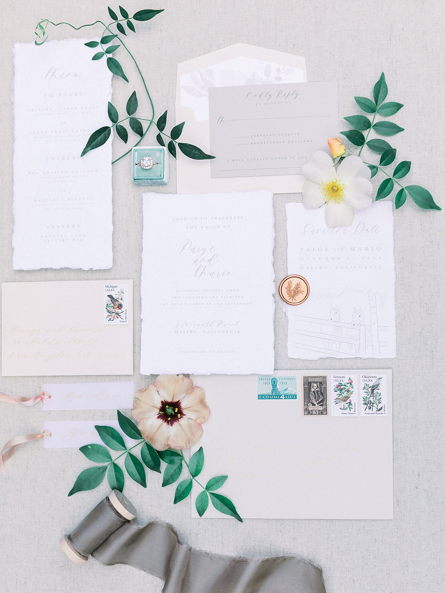 calligraphy wedding invitations gray