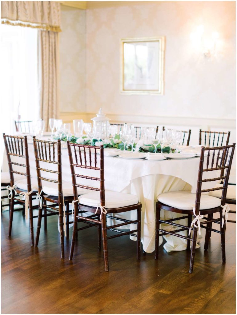 Timber Point Mansion table set up