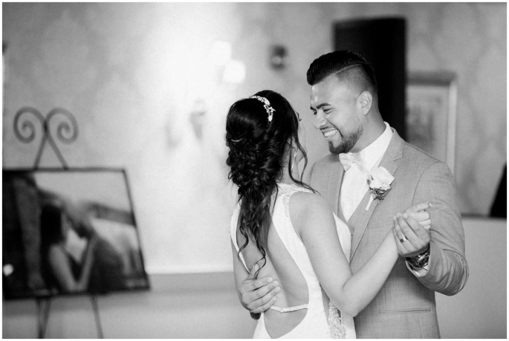 Couple's first dance at Timber Point Mansion