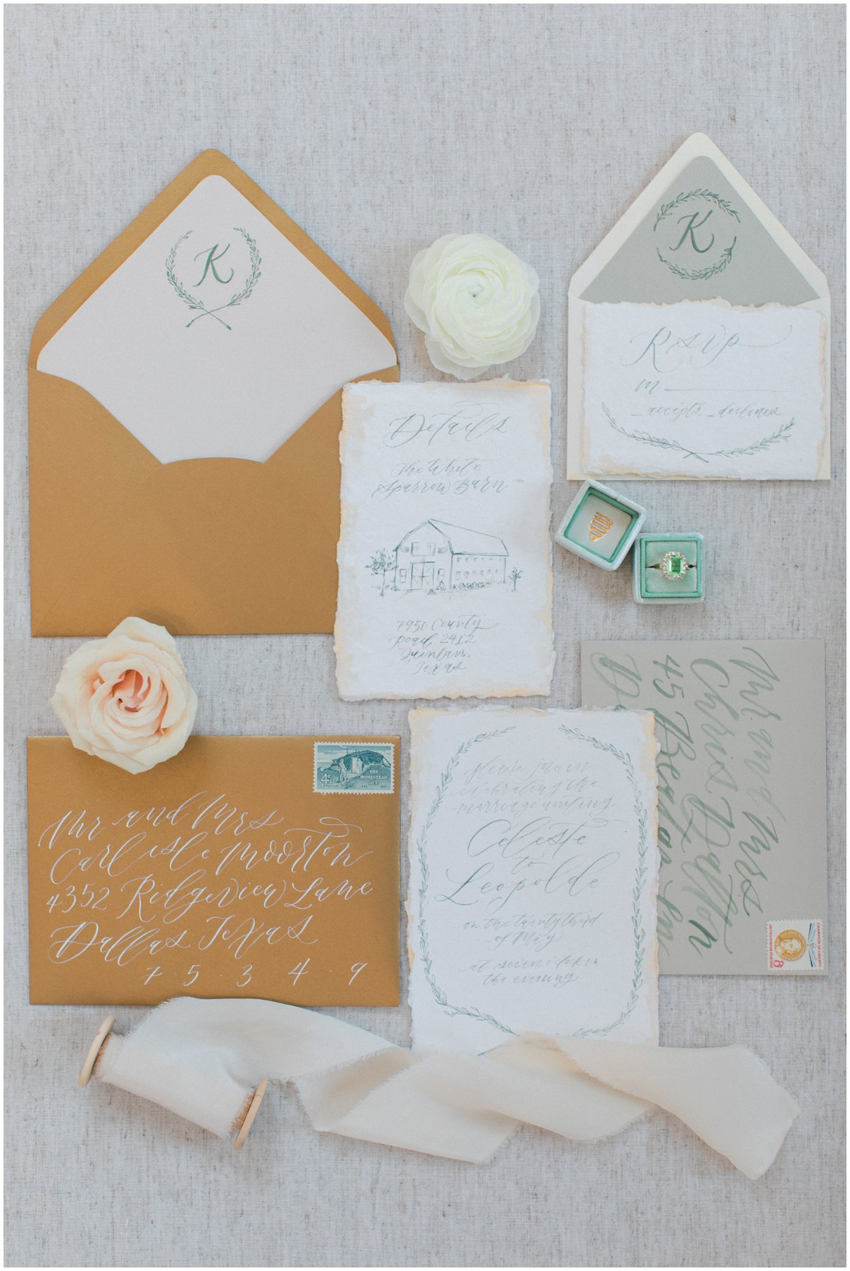 Ethereal wedding invitations
