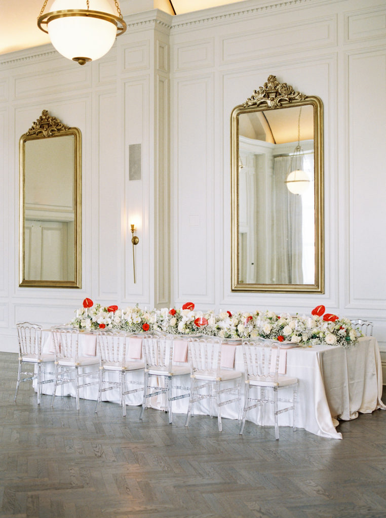 The Adolphus Hotel reception table